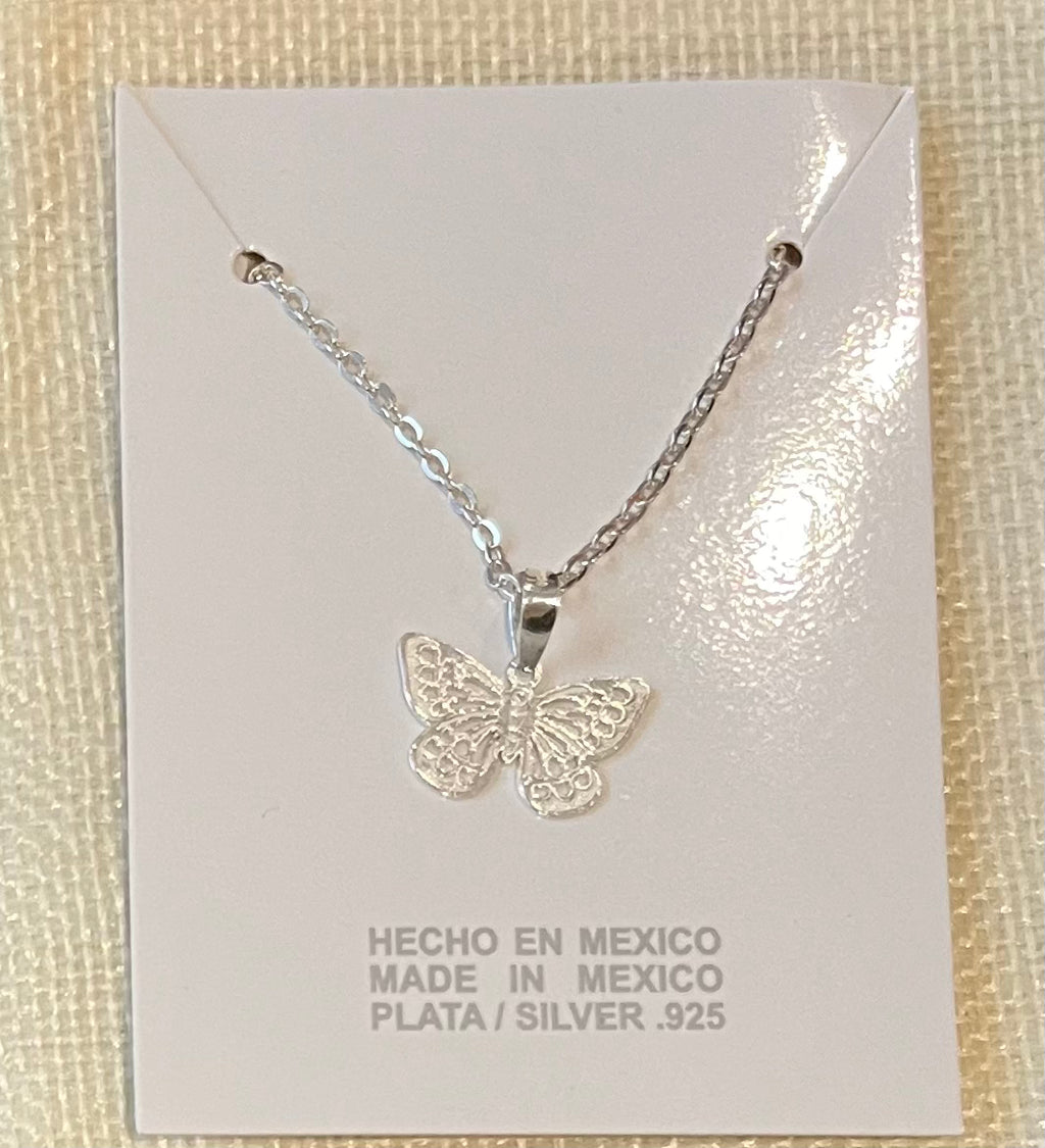 Dije de mariposa plata .925