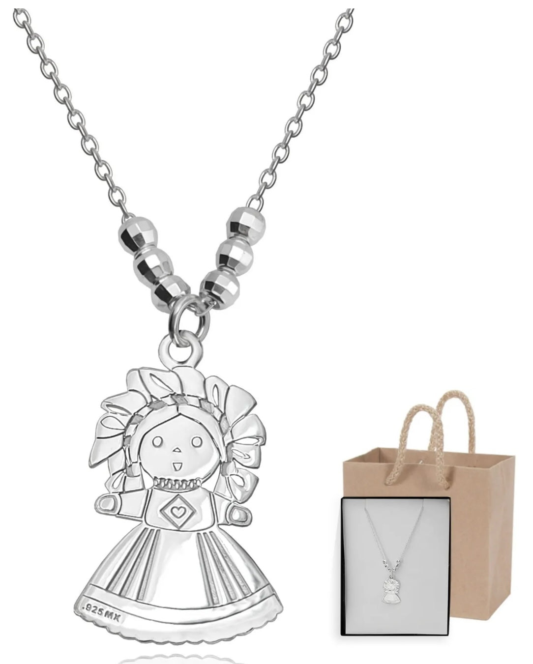Pendant / Dije de plata muñeca "Lele"